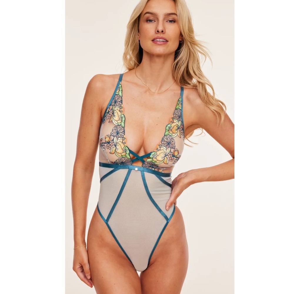 AdoreMe Floral Embroidered Bodysuit